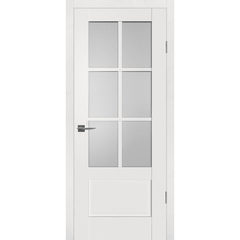 Купить Межкомнатная дверь экошпон Profilo Porte PSC-43 зефир остеклённая