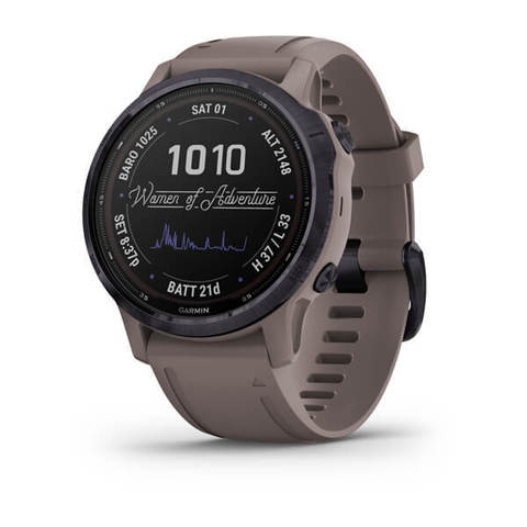 Garmin Fenix 6s Pro Solar - Amethyst Steel with Shale Gray Band