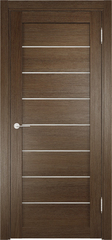 Межкомнатная дверь ЭКО 04 / Цвет Венге мелинга / Остекление "Сатинато" / Двери Верда