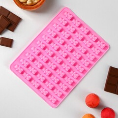 Форма для мармелада Доляна «Сладкие мишки», 18,813,8 см, 50 ячеек