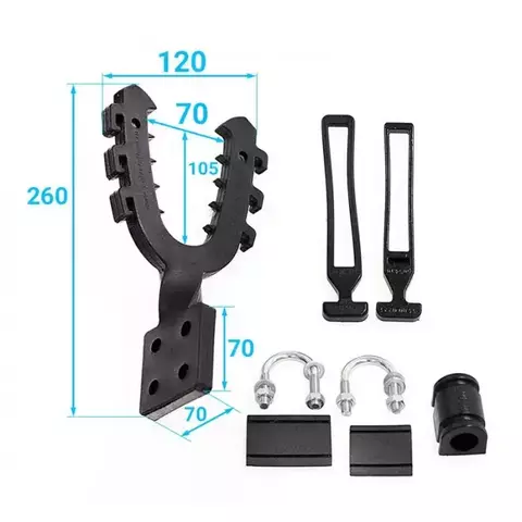 Крепление-рогатка (большое с закрученным основанием) Полиуретан 33-20-022-S