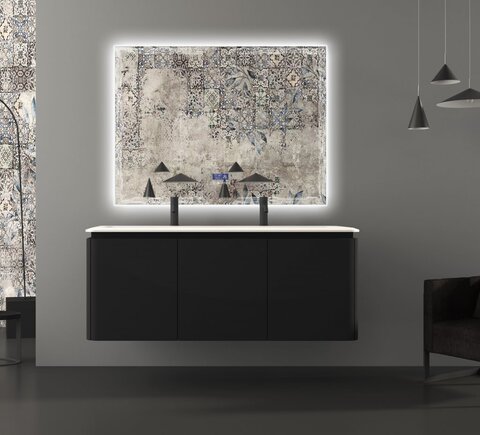 Cezares 55533 Колонна для ванной комнаты с зеркалом реверсивная 35x20x140