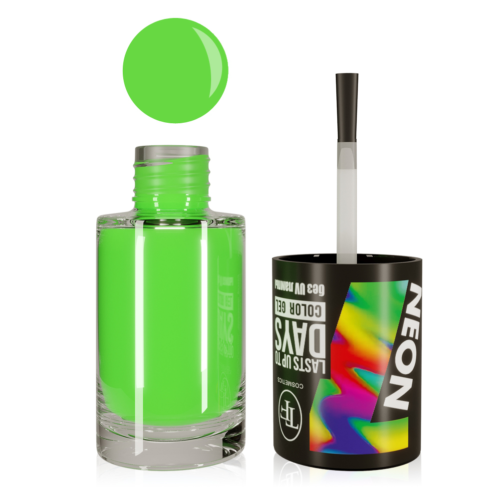 TF Лак для ногтей COLOR GEL  тон 317/ NEON/ Electric Lime/салатово-зеленый неоновый 8мл