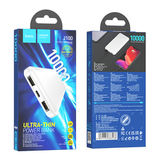 Внешний аккумулятор 10000 mAh с 2 USB Hoco J100 (Белый)