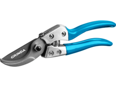 GRINDA P-25, 200 мм, закаленная сталь, эргономичные алюминиевые рукоятки, виниловое покрытие, плоскостной секатор, PROLine (423425)