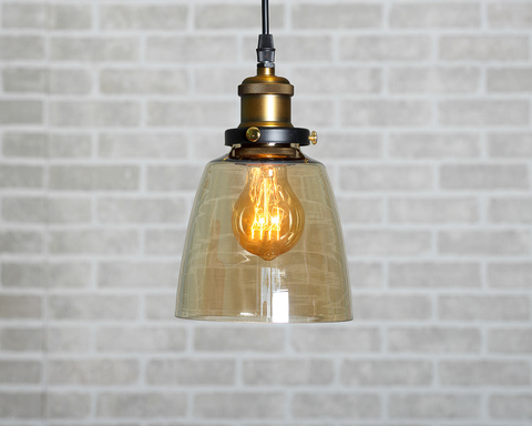 Светильник 20th c. Factory Filament Clear Glass Cloche D14 Smoky