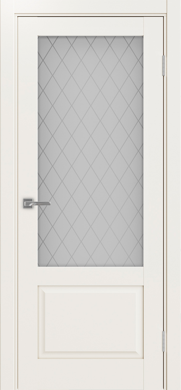 Дверь межкомнатная Оптима Порте Тоскана 640.21 ОФ3, цвет бежевый, экошпон, стекло кристалл