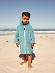 Халат махровый пляжный для мальчика Next E92-309, Голубой