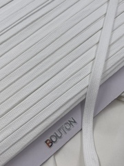 Шнур плоский белый метражом 12 мм