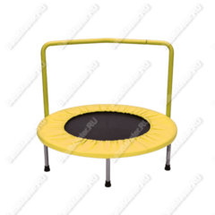 Каркасный батут с П-образной ручкой, диаметр 3 фт, желтый