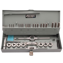 Набор метчиков и плашек M3 -M12 HSS-G 33пр Volkel 49501