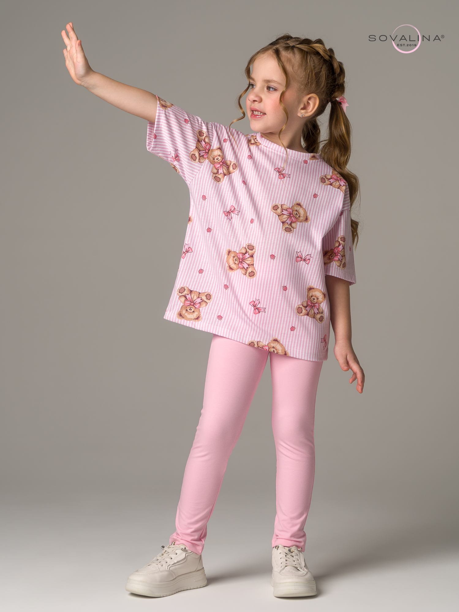 Костюм Мун мишки с бантиком-роза