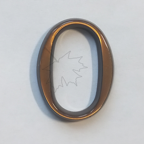 Бронзовая цифра 0 на памятник высотой 3см, Caggiati