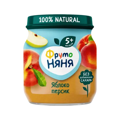 Пюре ФРУТО НЯНЯ фруктовый салатик 100г *12 (Стекло)