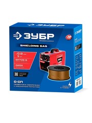 ЗУБР О-СП, d 0.8 мм, 5 кг, омеднённая сварочная проволока, тип ER70S-6 (аналог Св-08Г2С-О), Профессионал (40075-0.8-5)