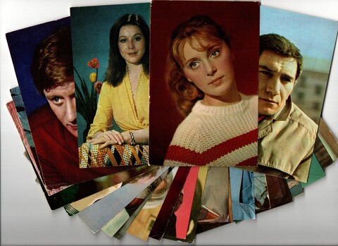 Подборка открыток с артистами СССР - 70, 80-е годы - 25 штук — чистые, без повторов