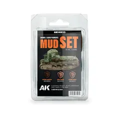 Набор красок AK Interactive Liquid Pigment Set - Mud