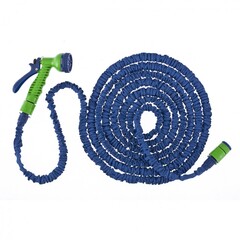 Набор поливочный, растягивающийся шланг 5 - 15 м, 7 режимов пистолет, соединитель, адаптер Сибртех, 67544