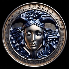 Силиконовый молд Медуза Горгона в рамке № 0739