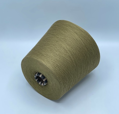 Бобинная пряжа,Cotton combed, 2540м. 100%Хлопок, Олива(337), 39305