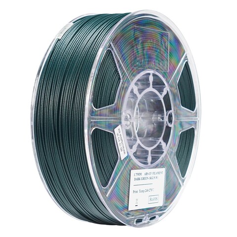 Пластик для 3D-печати eSUN eABS-CF, 1,75 мм, 1 кг, тёмно-зелёный, EABS-CF175AG1