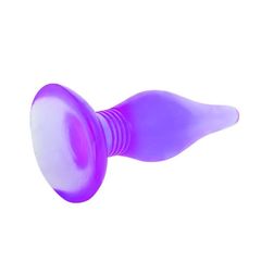 Фиолетовая анальная пробка с утонченным кончиком - 13,8 см. - 
