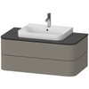 Duravit Happy D.2 Plus Тумба подвесная 408x1000x550мм под раковину, 2 ящика, цвет: stone grey satin matt HP497109292