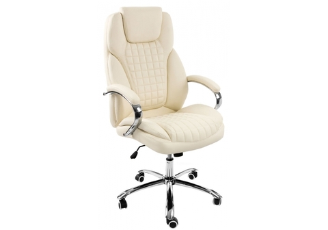 Офисное кресло для персонала и руководителя Компьютерное Herd cream 69*69*136 Хромированный металл /Cream