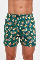 Свободные боксеры CORNETTE 001/011-12 CLASSIC_Зеленый + желтый