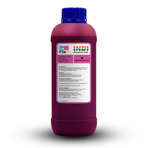 Пигментные чернила INDI для Canon Magenta 1000 мл