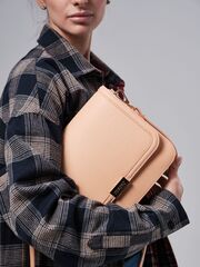 Кожаная сумка Deboro 30532 персик