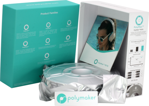 Пластик для 3D-принтера PolyMaker PolyMax PETG, 1.75 мм, 0,75 кг, Черный
