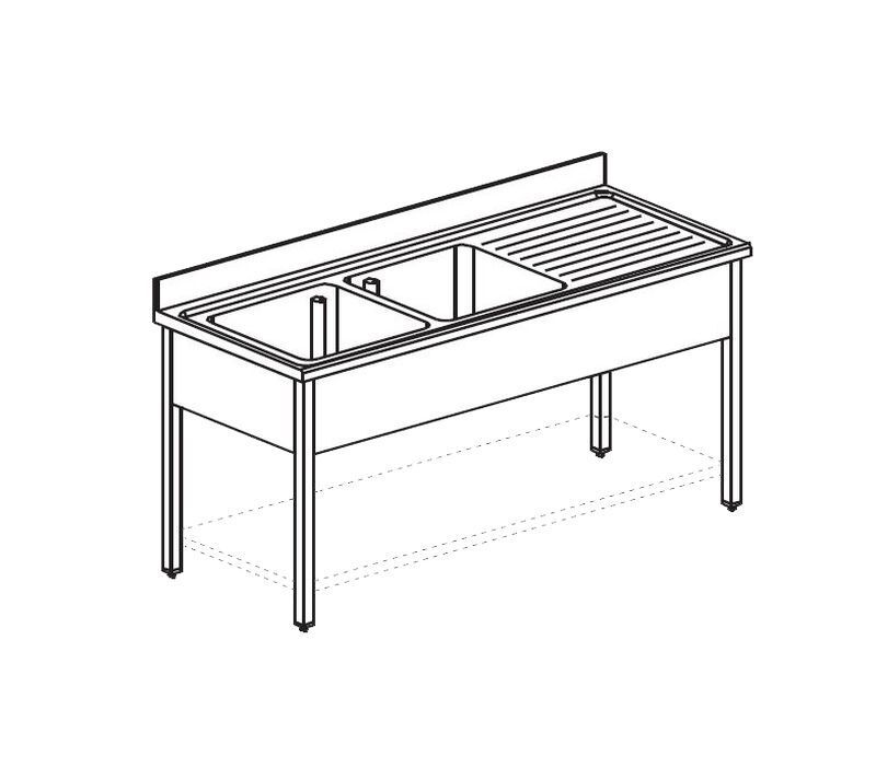 ВАННА МОЕЧНАЯ APACH CHEF LINE L2S166-54RW