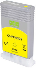 Картридж струйный Cactus CS-PFI030Y PFI-030Y желтый (55мл) для Canon imagePROGRAF TA-20/30
