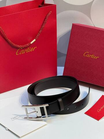 Ремень Cartier Santos de черный/коричневый
