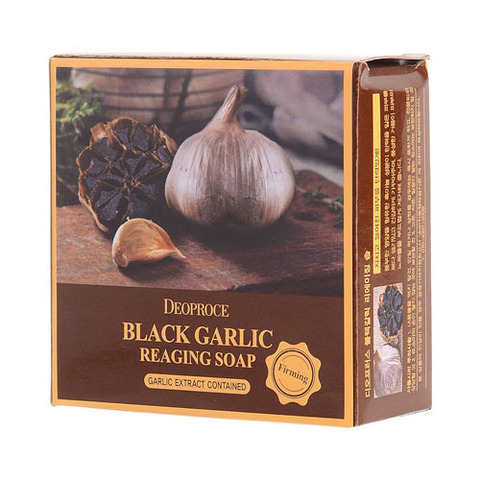 Deoproce Soap Black Garlic - Мыло с экстрактом черного чеснока