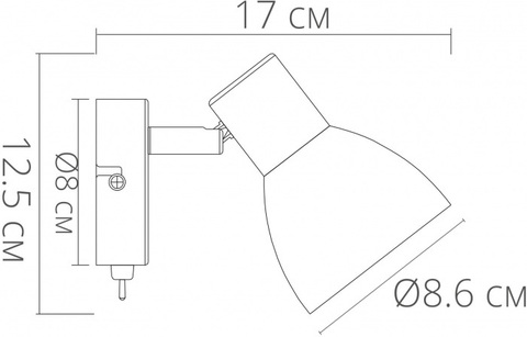 Настенный светильник Arte Lamp FALENA A3117AP-1BK