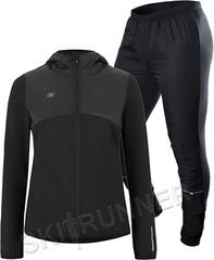 Женский ветрозащитный костюм Noname Hybrid Run Running 23 W Black