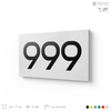 Номер на дверь 999, табличка на дверь для офиса, квартиры, кабинета, аудитории, склада, белая 120х70 мм, Айдентика Технолоджи