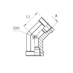 Штуцер FSC45 NPT 1/4" NPT 1/4" CAST