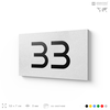Табличка с номером 33 на дверь квартиры, для офиса, кабинета, аудитории, склада, белая 120х70 мм, Айдентика Технолоджи