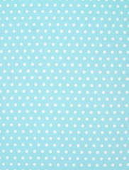 Ткань штапель принт Горох белый средний на бирюзовом, 104 гр/м, ш. 142 см