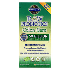 Garden of Life, Raw Probiotics, Colon Care, 30 вегетарианских капсул