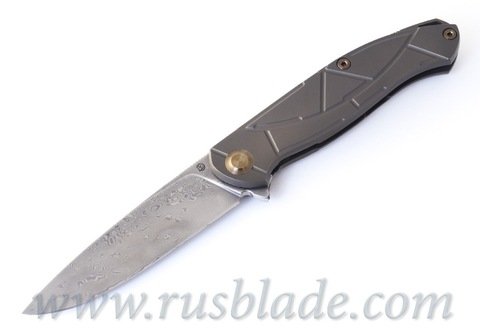 Cheburkov Scout 2018 Damascus Titanium 