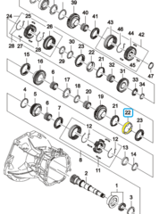 КОЛЬЦО СИНХРОНИЗАТОРА 1-2 ПЕРЕДАЧИ ПРОМЕЖУТОЧНОЕ NEXIA, LANOS, CHANCE, ESP; AVEO, LACETTI (-2006) GM