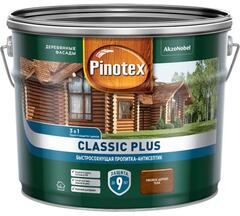 Пропитка декоративная для защиты древесины Pinotex Classic Plus 3 в 1 тиковое дерево 9 л.