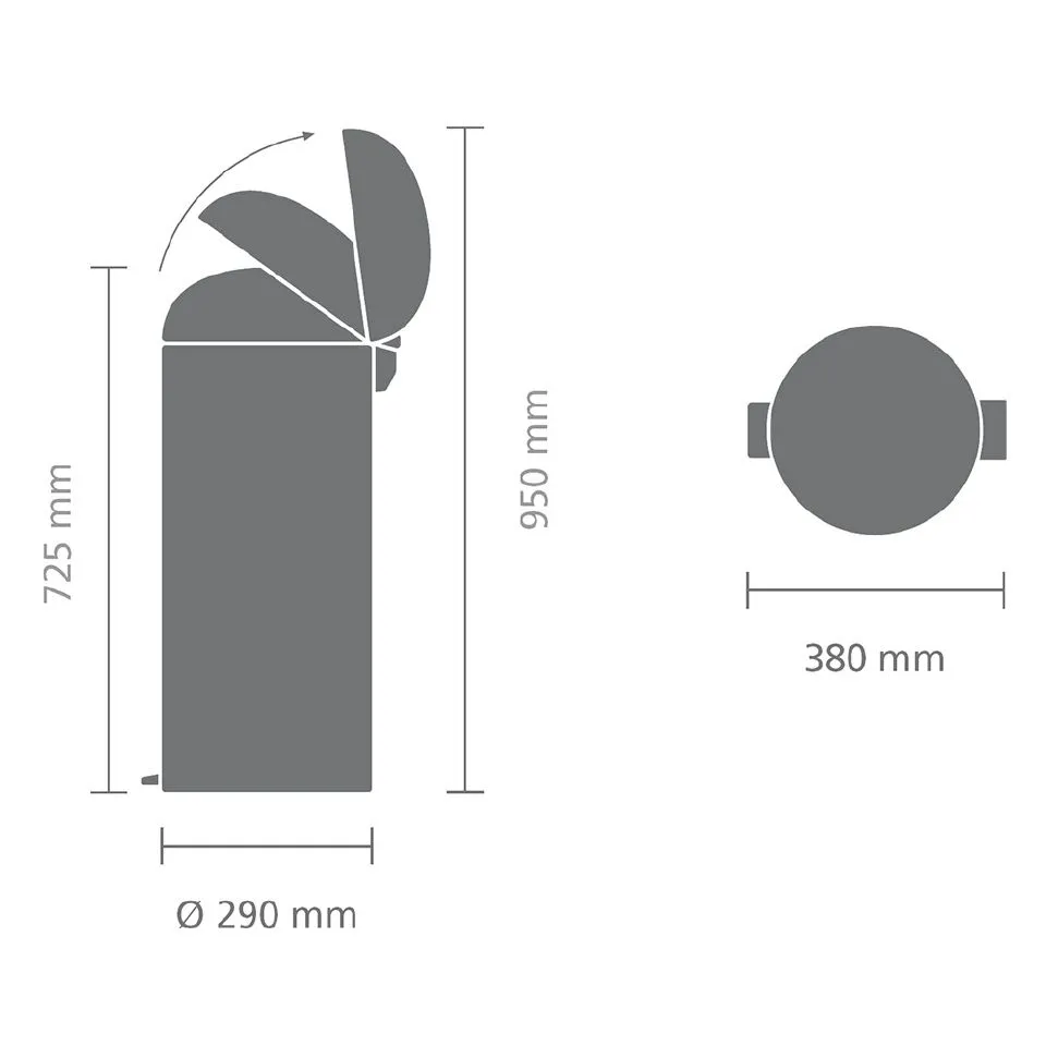 Мусорный бак newIcon с педалью (30 л), Нежно-голубой, арт. 202667 - фото 5