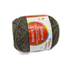 Пряжа "Селена", 100% шерсть, 100 гр - 160 м, темно-кофейный