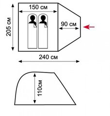 Палатка Tramp Lite Fly 2, зеленая - 2