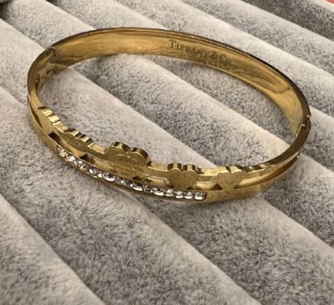 Браслет Tiffany с сердцами золото